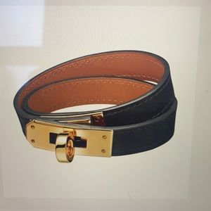 Hermès Kelly Double Tour Bracelet T1 Black